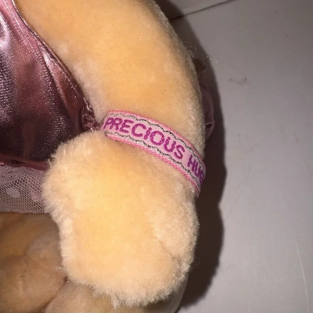 VTG 1985 Kenner Hugga Bunch Precious Hugs Hallmark 18” Blonde Plush Doll Pink